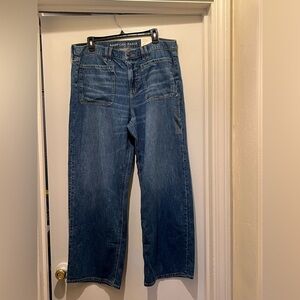 American Eagle Outfitters 90s Wide Leg Blue Jeans